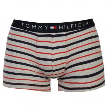 Tommy Hilfiger Stripe Trunk - Gry/Red/Navy.