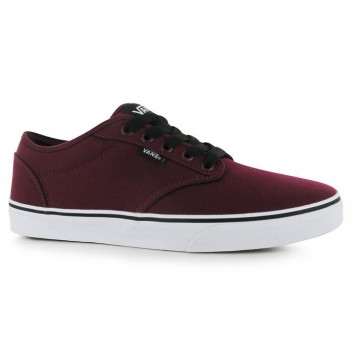 Vans Atwood Canvas Trainers - Burgundy/White.