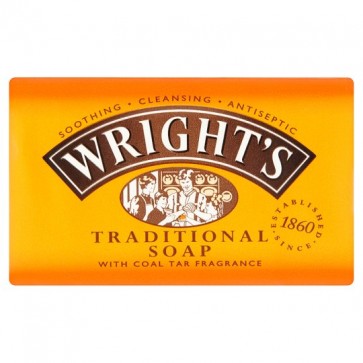 Wrights Traditional Soap With Coal Tar Fragrance 125G.