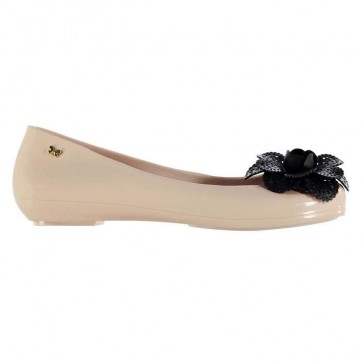 Zaxy Pop Garden Ladies Shoes - Ivory/Black.