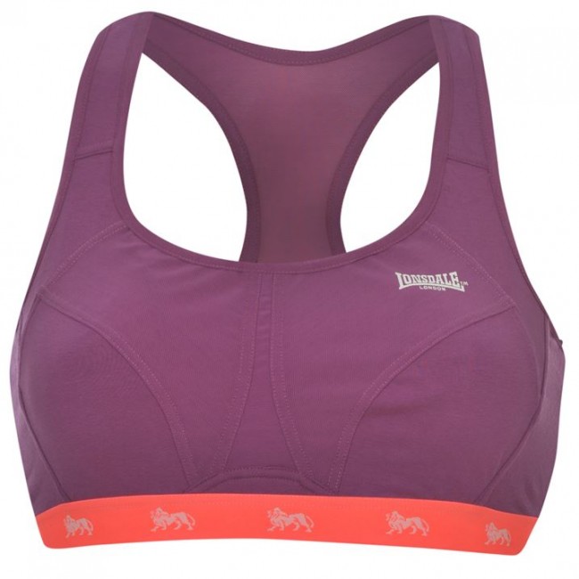 Lonsdale Sports Bra Ladies - Fluo Pink/Purple.