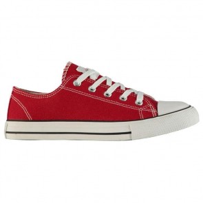 Lee Cooper Canvas Lo Shoes Ladies Red