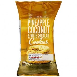 M&S Pineapple, Coconut & White Chocolate Cookies 200g
