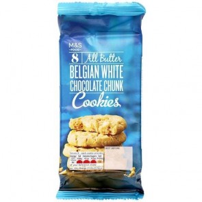 M&S Belgian White Chocolate Chunk Cookies 200g