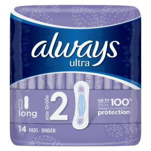 Always Ultra Long Sanitary Towels 14 Pack.
