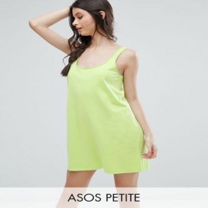 ASOS PETITE Ultimate Mini Vest Dress - Lime.