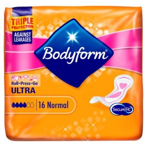 Bodyform Ultra Normal Sanitary Towels 16 Pack.