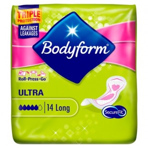 Bodyform Ultra Super Sanitary Towels 14 Pack.