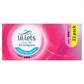 Lil Lets Non Applicator Super Tampons 32 Pack.