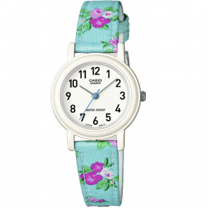 Casio Kids' Full Figure Dial Floral Strap Watch