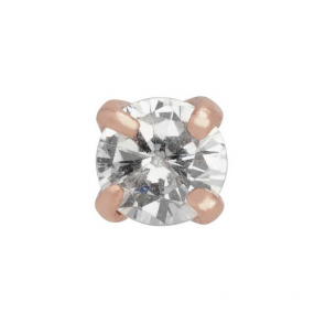 State of Mine Rose Gold Cubic Zirconia Single Stacking Stud