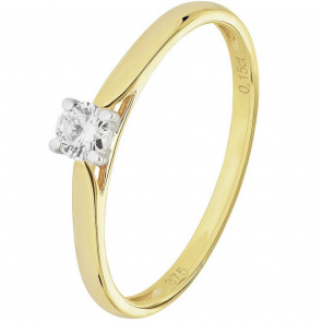 Revere 9ct Yellow Gold 0.15ct Diamond Solitaire Ring