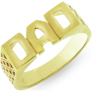 Revere Men's 9ct Gold Plated Sterling Silver 'Dad' Ring