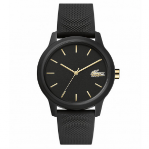 Lacoste Ladies Black Silicone Strap Watch