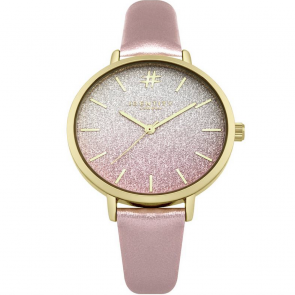 Identity London Ladies' Ombre Pink Glitter Dial Watch
