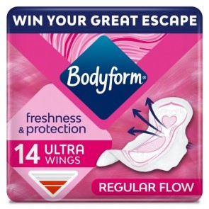 Bodyform Ultra Normal Wing Sanitary Towels 14 Pack.