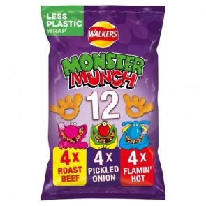 Walkers Monster Munch Variety Snacks 12X25g