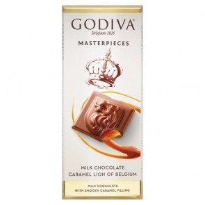 Godiva Belgium Milk Chocolate Bar With Caramel 83G