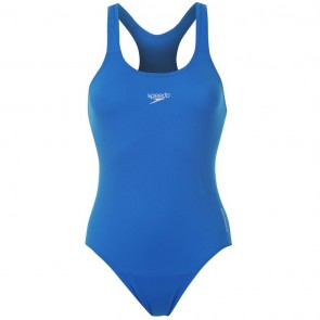 Speedo Medallist Swimsuit Ladies - Neon Blue.