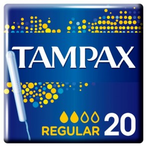 Tampax Applicator Regular Tampons 20 Pack.