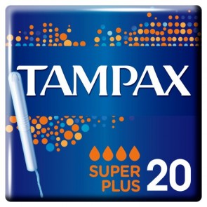 Tampax Applicator Super Plus Tampons 20 Pack