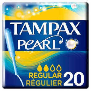Tampax Pearl Applicator Regular Tampons 20 Pack.