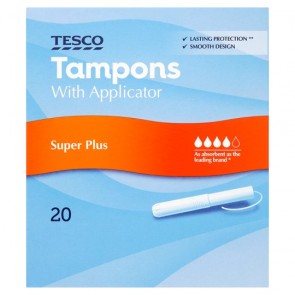 Tesco Applicator Super Plus Tampons 20 Pack.