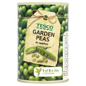 Tesco Garden Peas In Water 290G