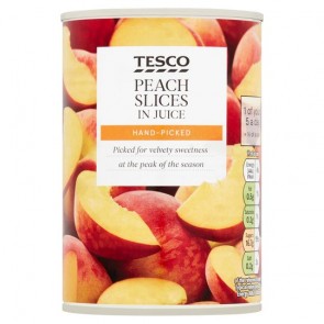 Tesco Peach Slices In Juice 410G