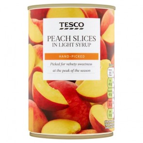 Tesco Peach Slices In Light Syrup 410G