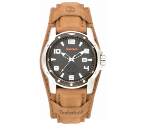 Timberland Men's Durham Black Dial Leather Strap Watch