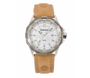Timberland Men's Paugus Silver Dial Leather Strap Watch